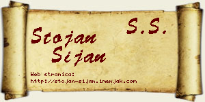 Stojan Šijan vizit kartica